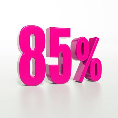 Yüzde 85'i pembe işareti