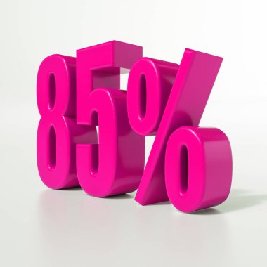 Yüzde 85'i pembe işareti