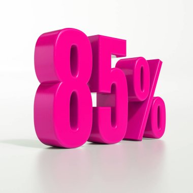 Yüzde 85'i pembe işareti