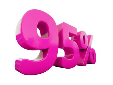 Yüzde 95'i pembe işareti