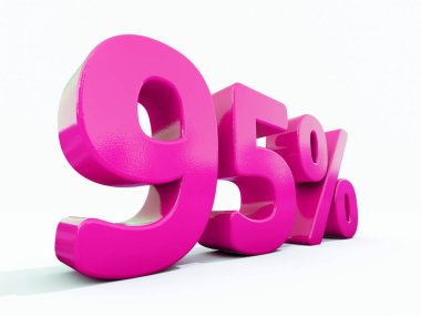 Yüzde 95'i pembe işareti