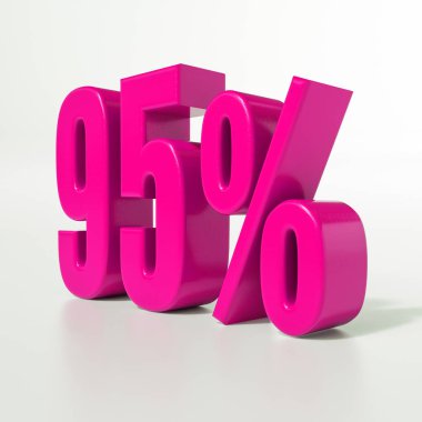 Yüzde 95'i pembe işareti