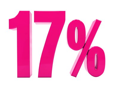Yüzde 17 pembe işareti