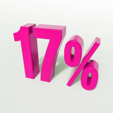 Yüzde 17 pembe işareti