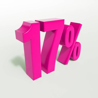 Yüzde 17 pembe işareti