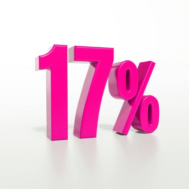 Yüzde 17 pembe işareti