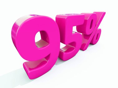 Yüzde 95'i pembe işareti