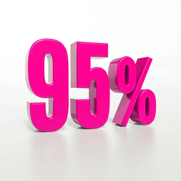 95 procent rosa skylt — Stockfoto