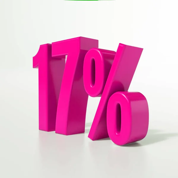 17 Percent Pink Sign — Stock Photo, Image