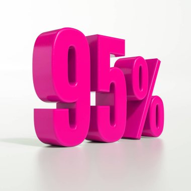 Yüzde 95'i pembe işareti