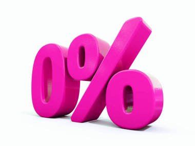Yüzde 0 pembe işareti