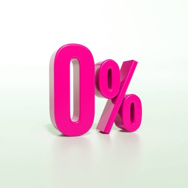 Yüzde 0 pembe işareti