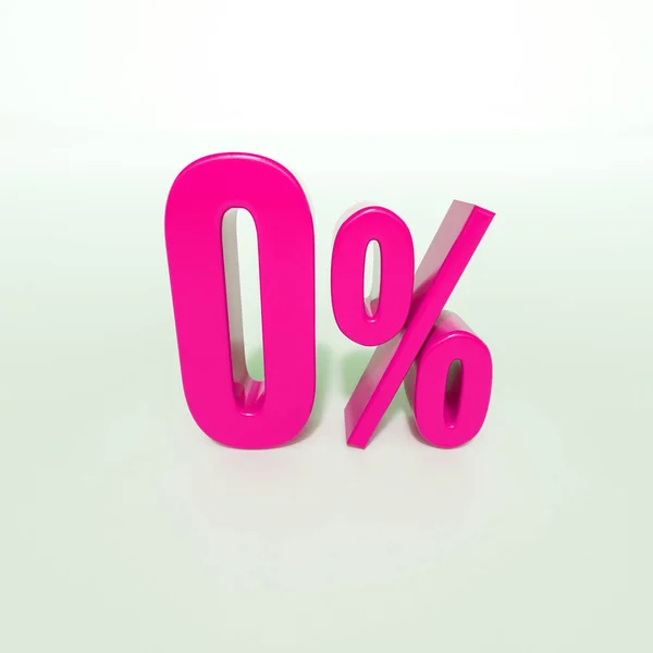 0 Percent Pink Sign — Stock Photo, Image