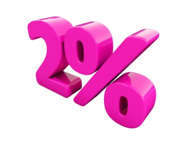 Yüzde 2 pembe işareti