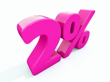 Yüzde 2 pembe işareti