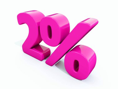 Yüzde 2 pembe işareti