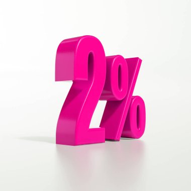 Yüzde 2 pembe işareti