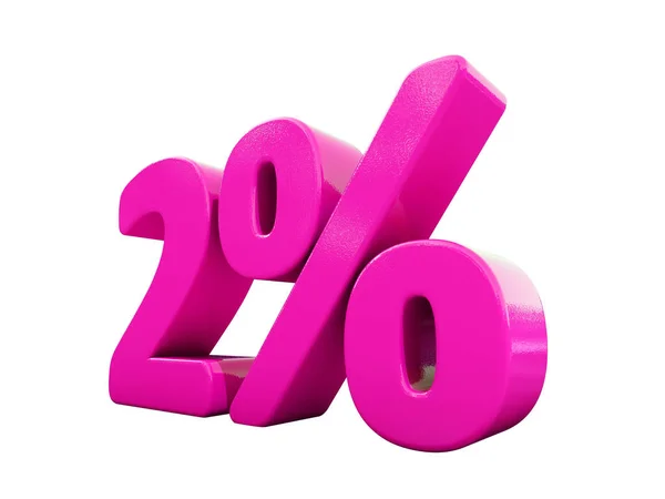 2 Percent Pink Sign — Stock Photo, Image