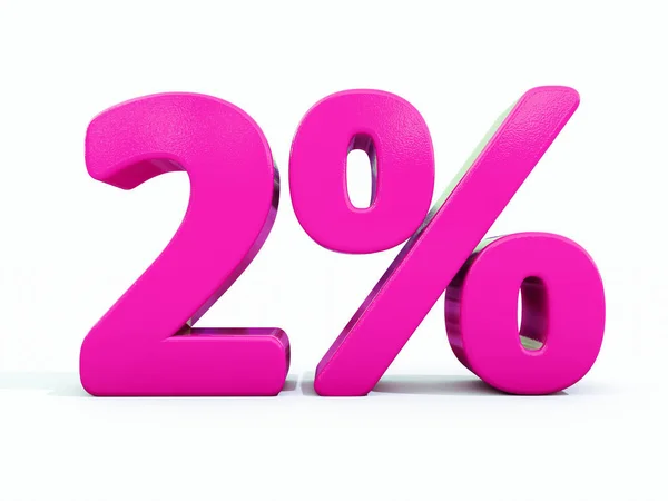 2 por ciento signo rosado — Foto de Stock