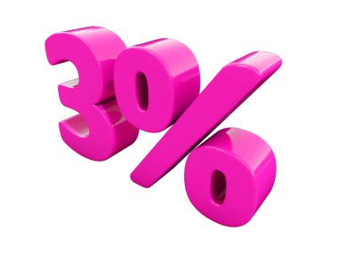 Yüzde 3 pembe işareti