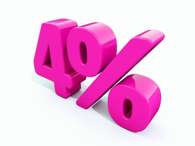 Yüzde 4 pembe işareti