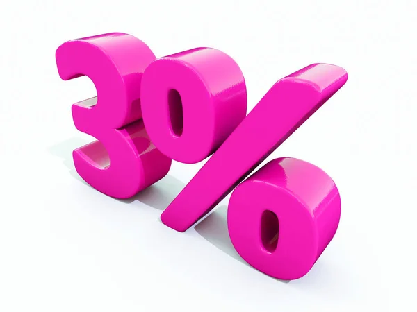 3 procent rosa skylt — Stockfoto