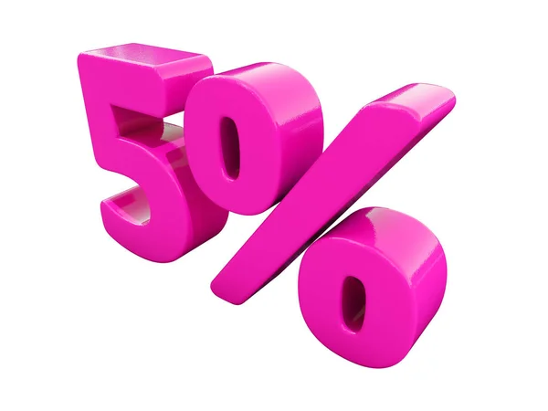 5 procent rosa skylt — Stockfoto