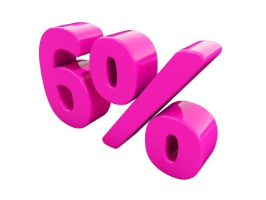 Yüzde 6 pembe işareti