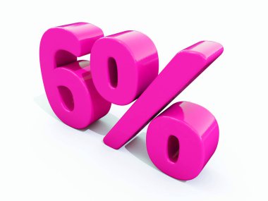 Yüzde 6 pembe işareti