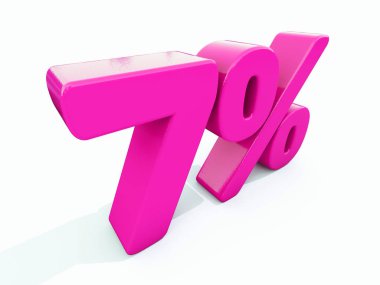 Yüzde 7 pembe işareti