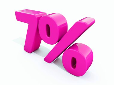 Yüzde 7 pembe işareti