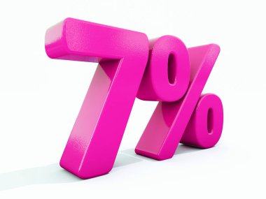 Yüzde 7 pembe işareti