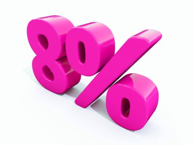 Yüzde 8 pembe işareti