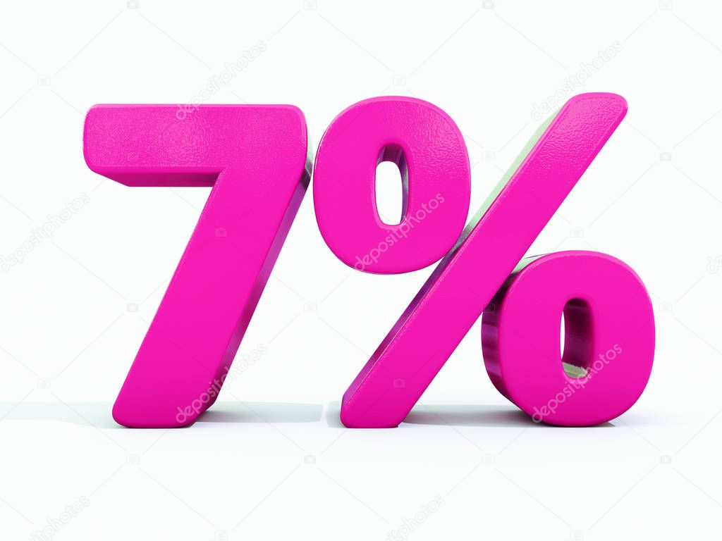 7 Percent Pink Sign