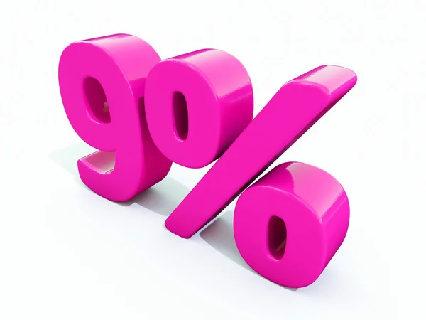 9 procent rosa skylt — Stockfoto