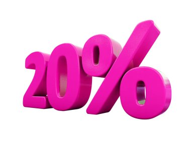 Yüzde 20'si pembe işareti