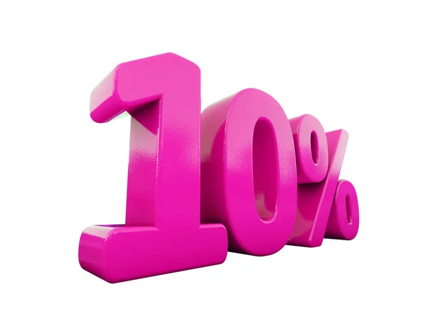 10 por ciento signo rosado — Foto de Stock