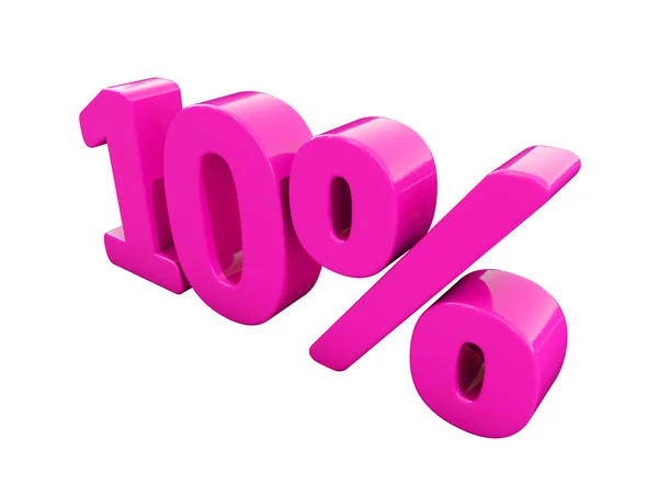 10% ピンクのサイン — ストック写真