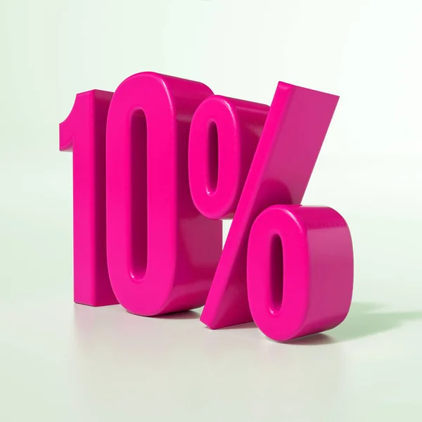 10 por ciento signo rosado — Foto de Stock