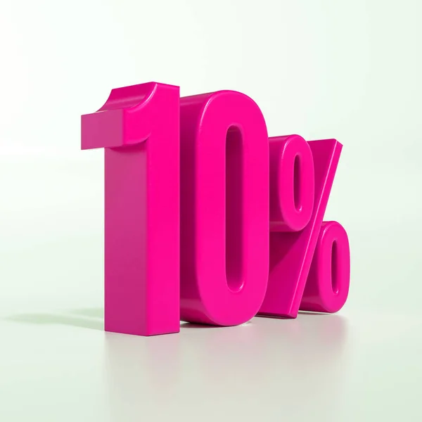 10 por ciento signo rosado —  Fotos de Stock