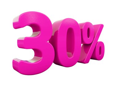 Yüzde 30 pembe işareti