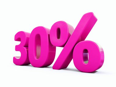 Yüzde 30 pembe işareti