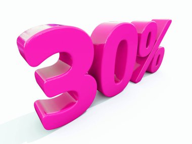 Yüzde 30 pembe işareti