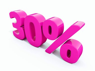 Yüzde 30 pembe işareti