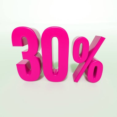 Yüzde 30 pembe işareti