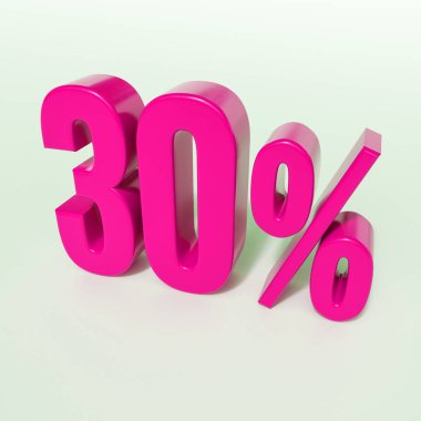 Yüzde 30 pembe işareti