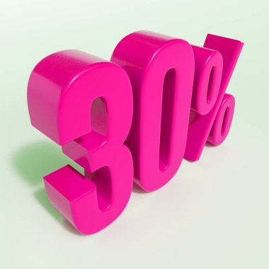 Yüzde 30 pembe işareti