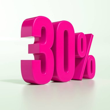 Yüzde 30 pembe işareti