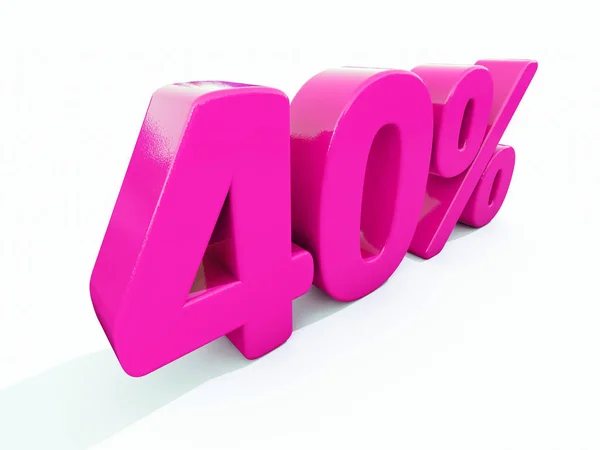 40 Percent Pink Sign — Stock Photo, Image