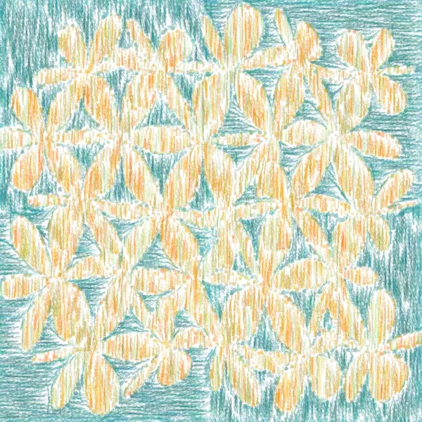 Παιδί σχεδίασης στυλ Closeup λουλούδια — Φωτογραφία Αρχείου